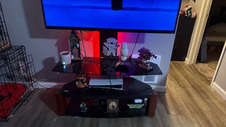 Glass tv stand