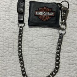 Genuine Harley Davidson Chain And Wallet 