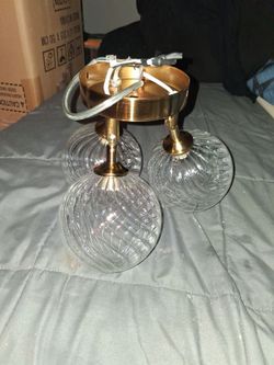 Crystal lamp, three domes