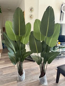 Pretty artificial plant 6 ft tall set of 2! Brand New