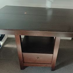 Solid Wood Expandable Counter Height Table