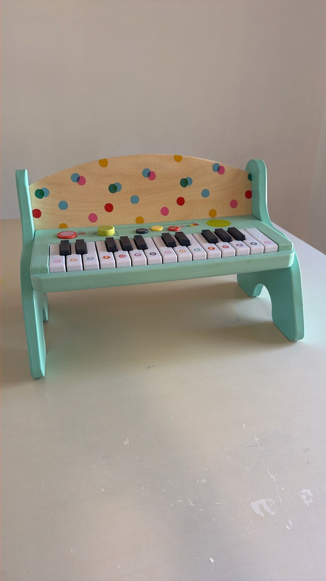 Wooden Kids Piano with Song Cards