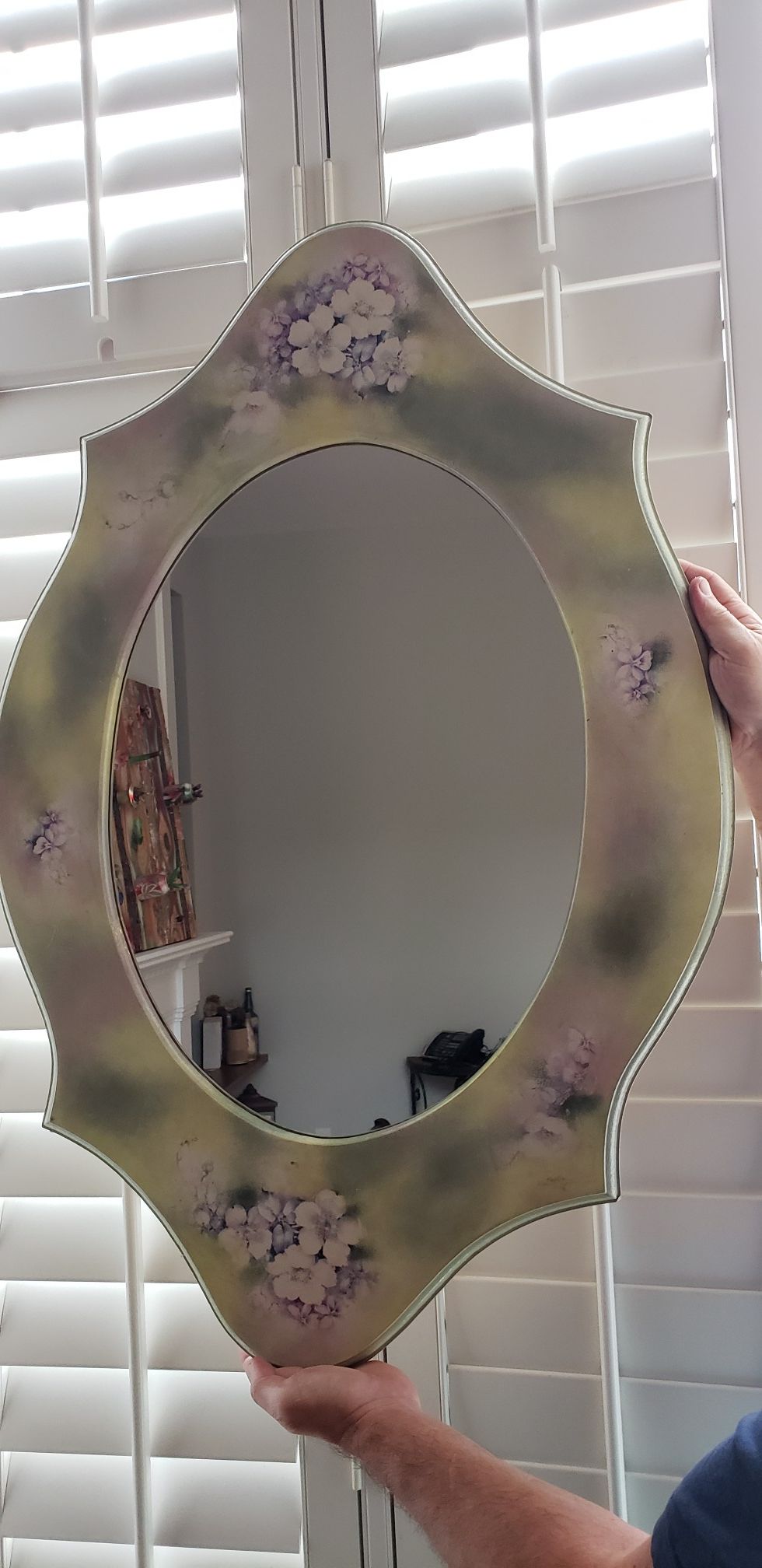 Hand-painted/ Decoupage Mirror 32"x24"