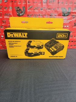 DEWALT 20-VOLT (2-PACK) LITHIUM-ION 5 AH BATTERIES AND CHARGER INCLUDED