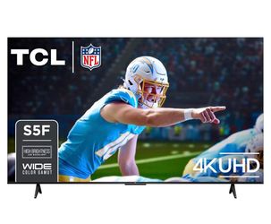 TCL 75-Inch Class S5 UHD 4K LED Smart TV with Fire TV (75S551F, 2024 Model), Dolby Vision and Atmos, HDR PRO+, Alexa Built-in with Voice Remote, Apple