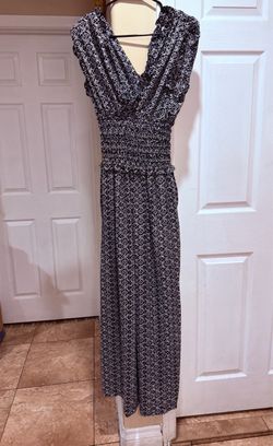 Black and White Print Maxi Dress