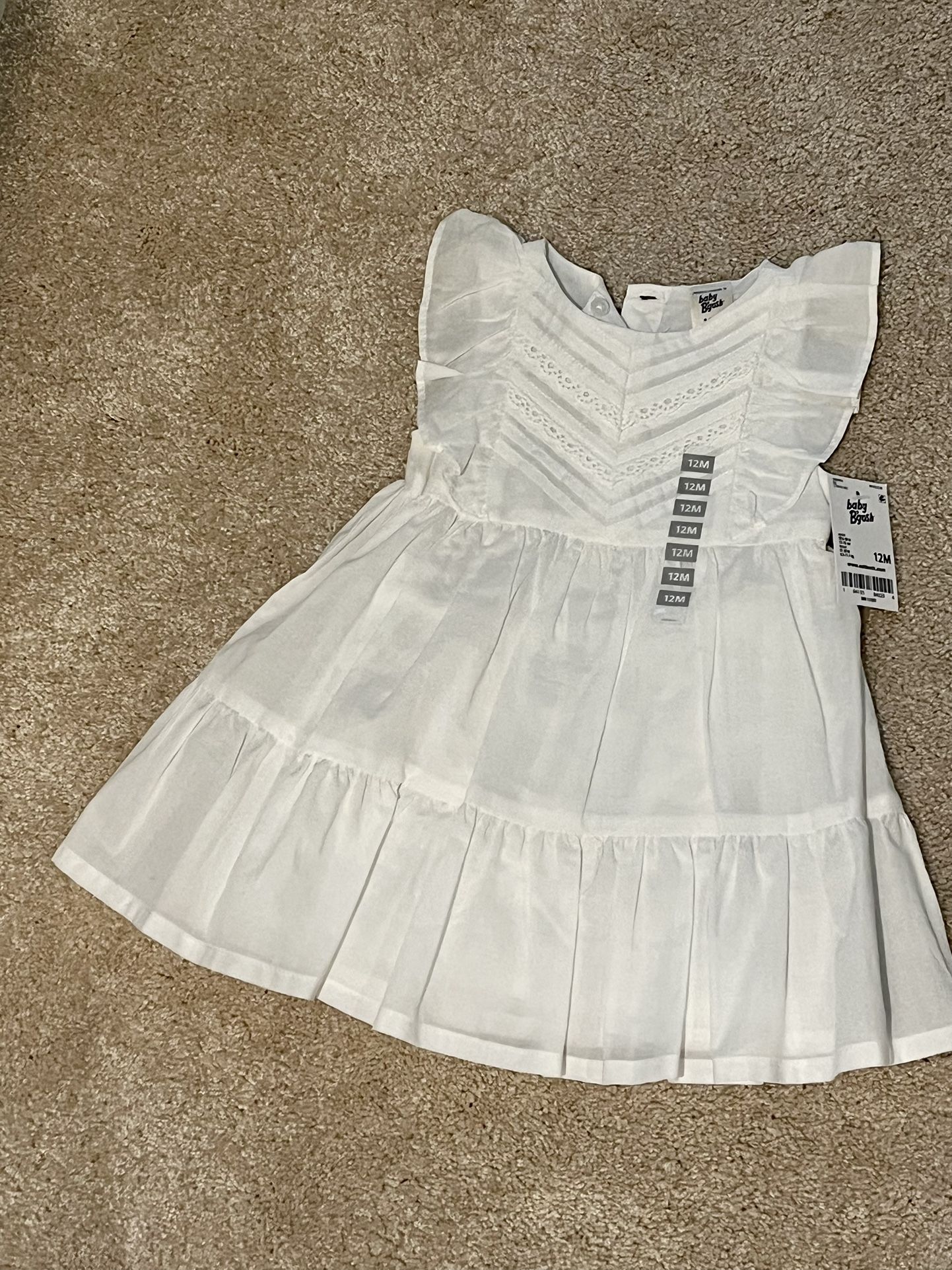White Eyelet OshKosh Dress - 12M