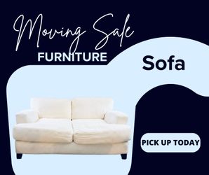 Cream White Sofa / Couch – Moving Sale