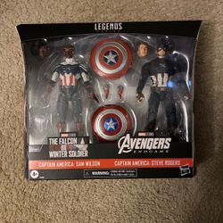 Marvel Legends Captain America and Sam Wilson 2 Pack Action Avengers — NEW