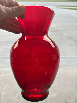 Red Glass Vase