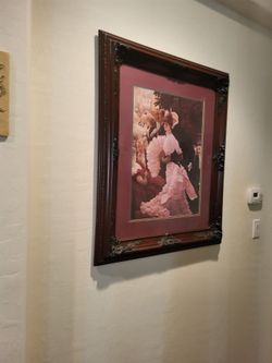 Large picture glass in front frame is carved very large. And heavy, very old, two hundred dollars