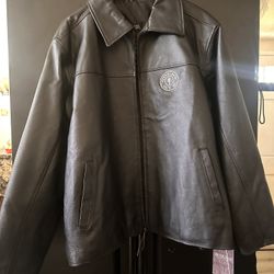 Burk’s Bay Golds Gym Men’s Leather Jacket XL