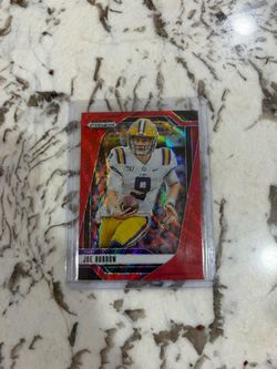 Joe Burrow Panini Prizm Red Prizm Trading Card