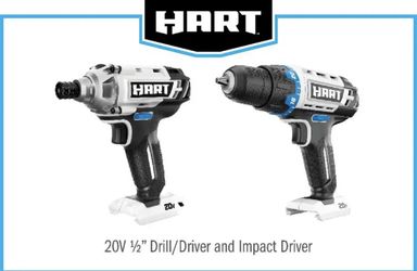 HART 20-Volt Cordless Drill and Impact Combo Kit