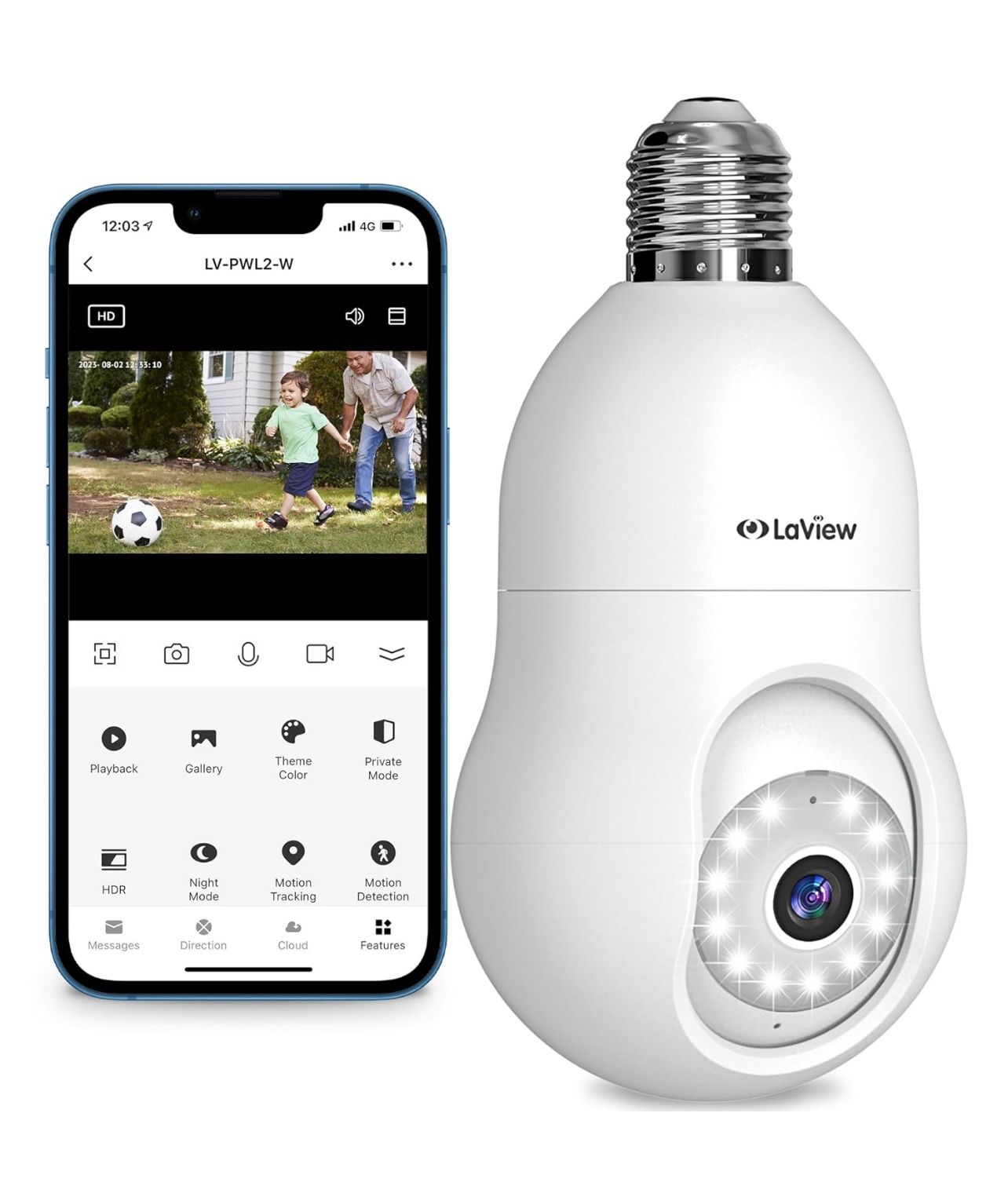 Bulb Wireless Security Camera. Brand new
