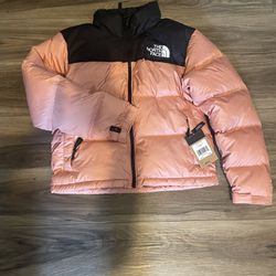 Women’s North Face 1996 Nupste Puffer Jacket Rose Pink Size Medium