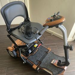 EV Rider S19Plus TranSport Manual Folding Electric Mobility Scooter- Copper/Gold