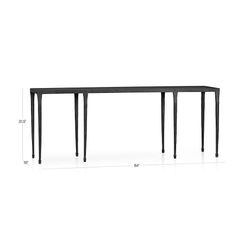 Crate and Barrel Silviano sofa console table