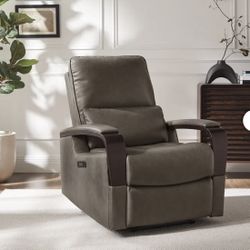 Shayne Leather Power Recliner with Power Headrest – $300 Condition: Like New open box Costco
