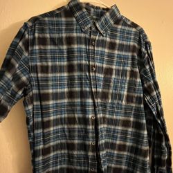 Flannel Black Blue And White GoodFellow And Co Shirt