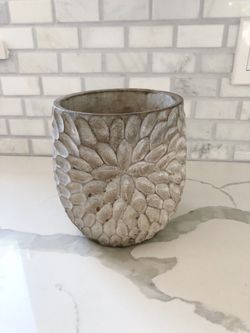 Terrain Anthropologie Cement Flower Pot
