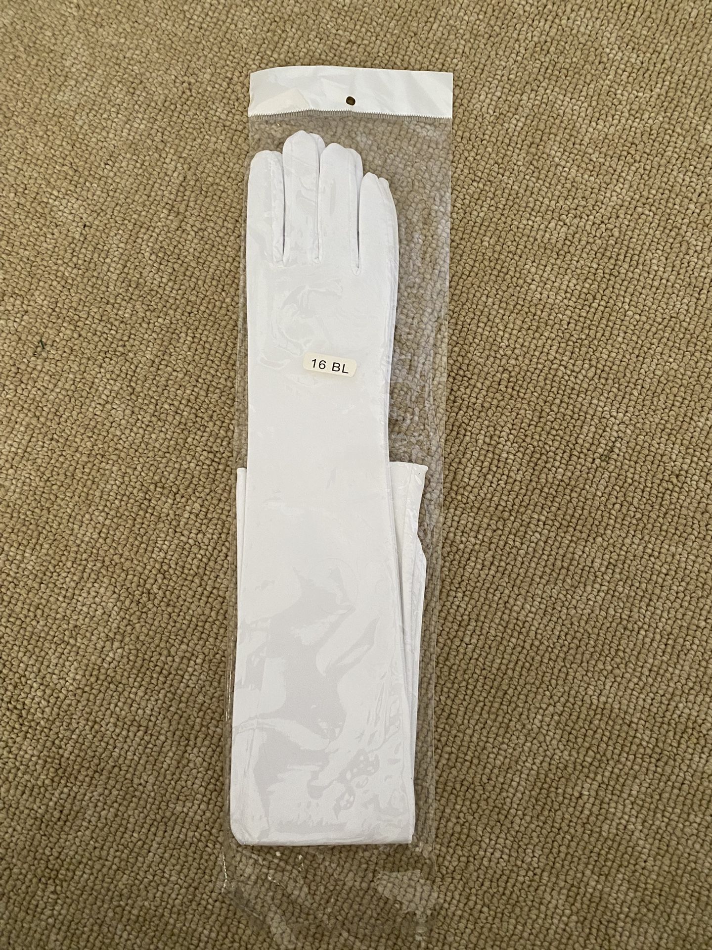 Over The Elbow White Gloves