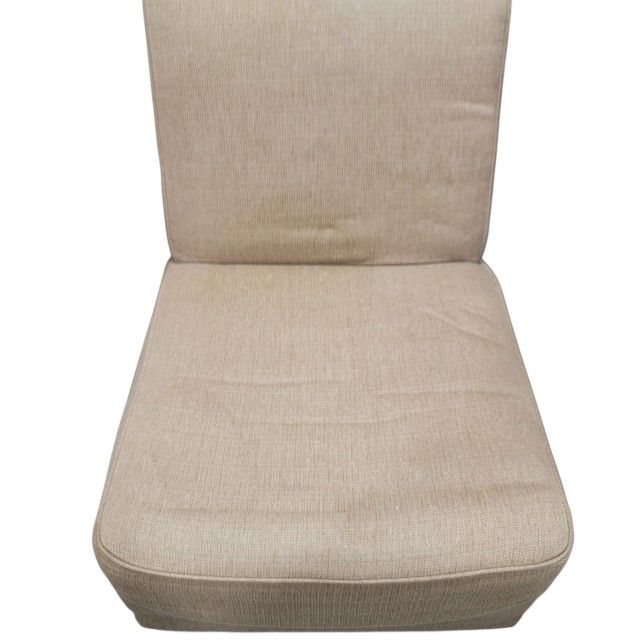 Brown/beige lounge living room chair
23 inches deep
26 inches wide
19 inch back
I have 3 modular chairs just like this one. It is part of a sectional