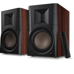 HiVi-Swans D300 Bluetooth Powered Bookshelf Speakers - Studio Monitor Speakers - Bluetooth Desk Speakers for TV/Turntable/PC - 6.5 Inch Near Field HiF
