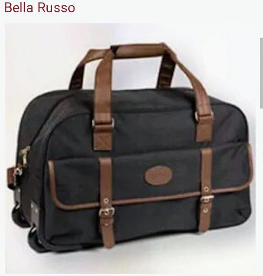 Bella Russo Convas Duffle Bag With Rolling Wheels 