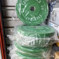BalanceFrom Olympic Bumper Plate Weight Plate, 25 lbs Pair Color