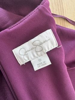 Jessica Simpson Deep Purple Puff-Sleeve Mini Dress.SIZE 10
