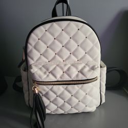 White Mini Backpack 