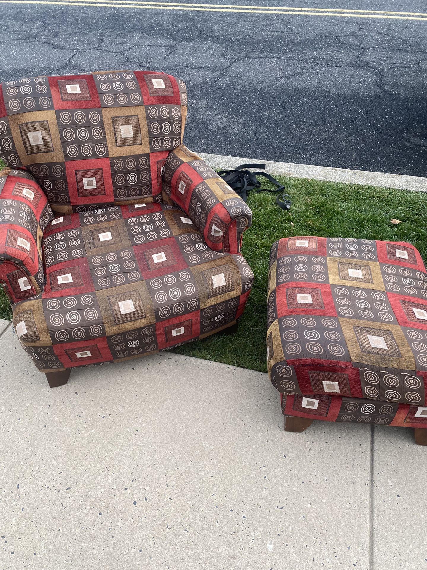 Loveseat couch chair and ottoman 150