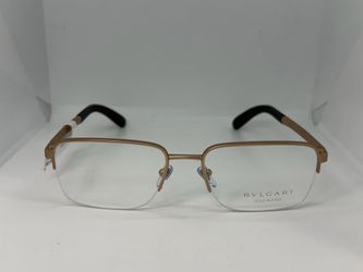 Bvlgari BV1112K 2006 Men's Matte Pink Gold Plated men's Semi-Rimless Eyeglasses