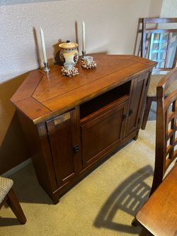 Solid Wood Corner TV Stand / Cabinet