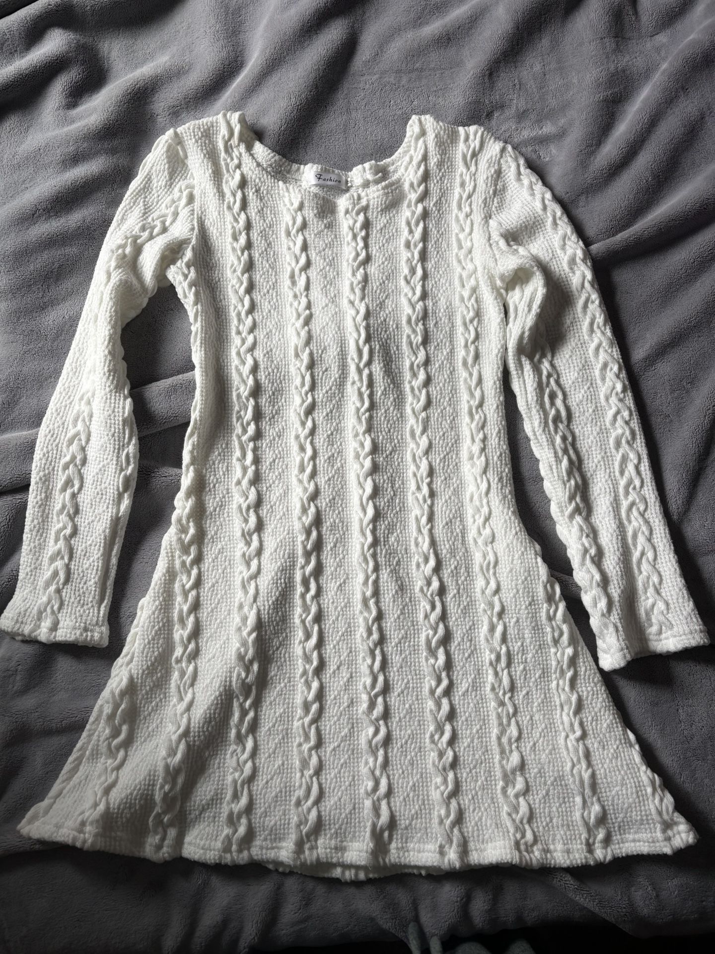 White Knitted Dress