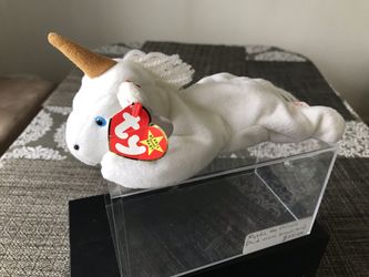 Beanie Baby- Mystic the Unicorn with Brown Horn