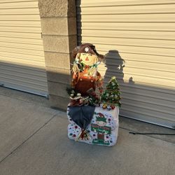 Christmas Scarecrow On Snow