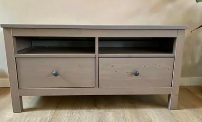 IKEA HEMNES TV unit in a grey-brown wood