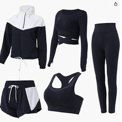 Workout Sets for Women 5 PCS(S-XL)
