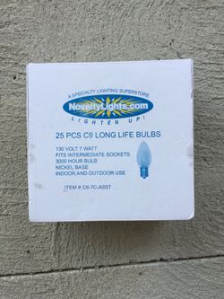25 PCS C-9 long life bulb ligths NEW