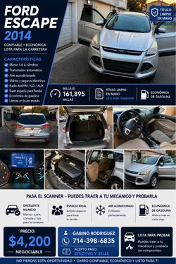 2014 Ford Escape Silver SUV