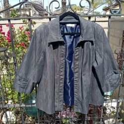 PLUS SIZE 18-20 DRESS BARN DRESSY JEAN JACKET 