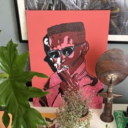 Black Art - Original Grace Jones Painting