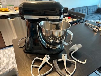 Moving sale!!! Kitchen aid mixer with attachments