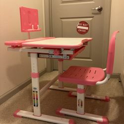Kids Desk and Chair Set Height Adjustable