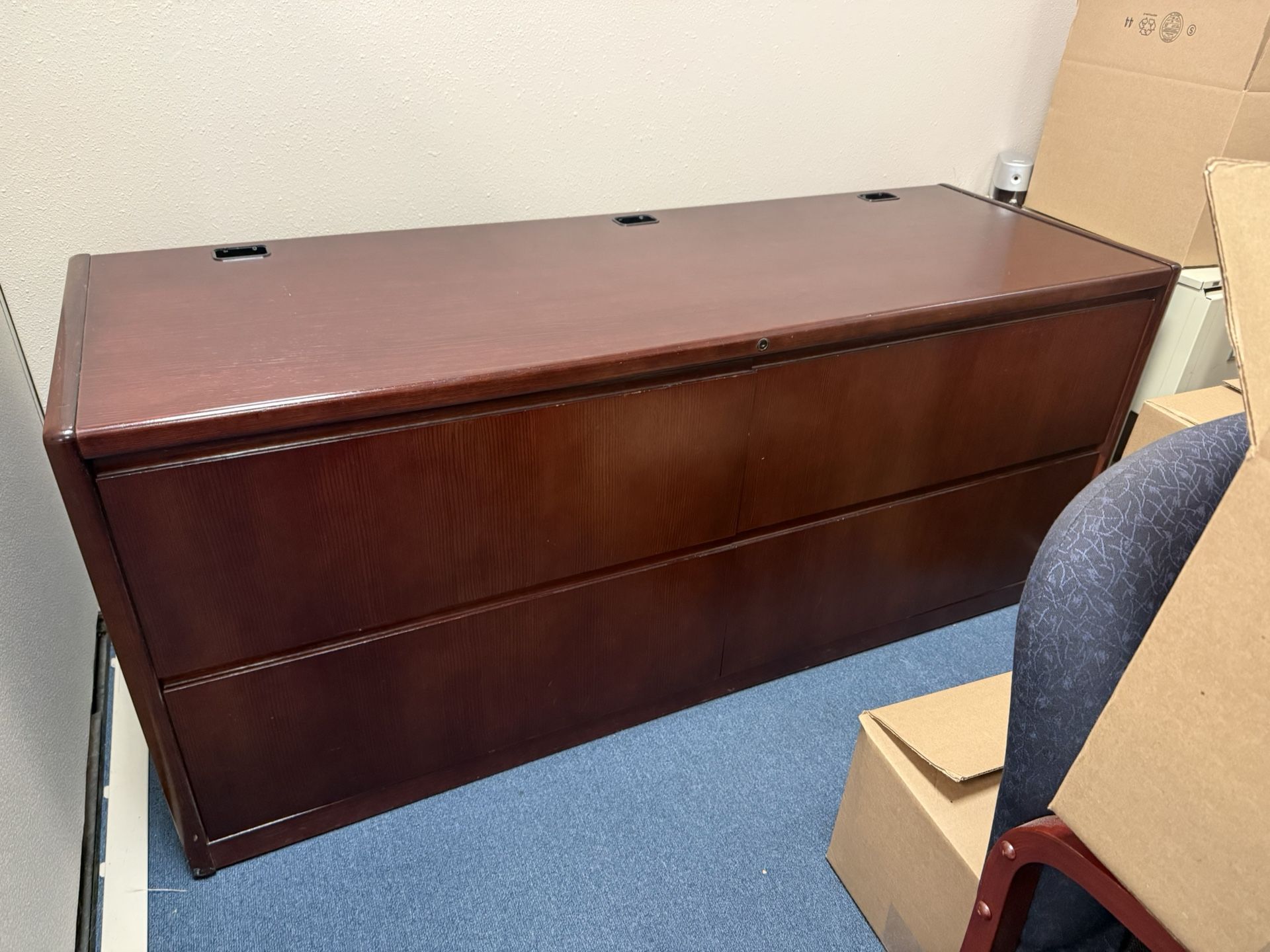 Wood 4 Drawer File Cabinet