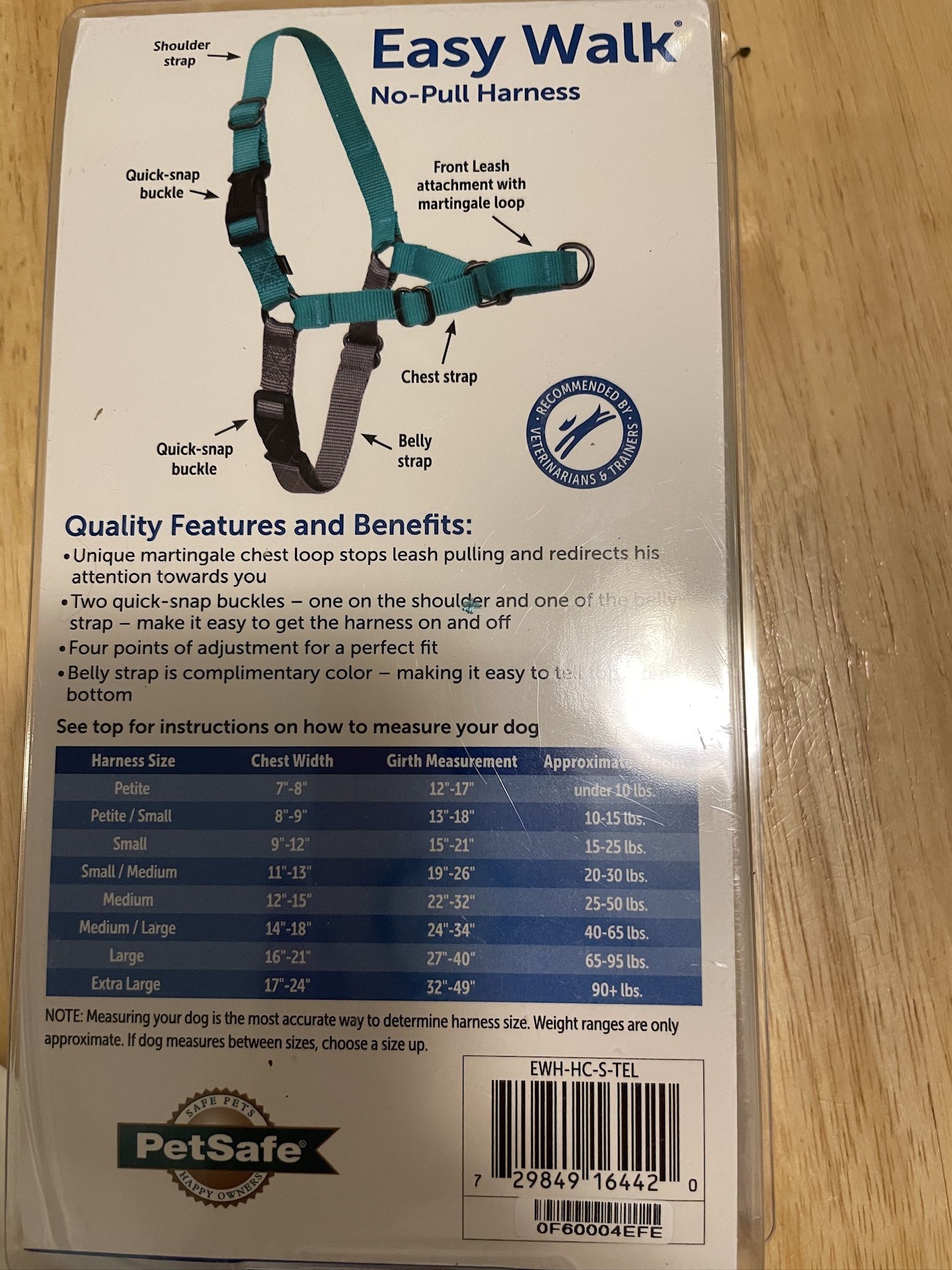 Front Clip Dog Harness Small