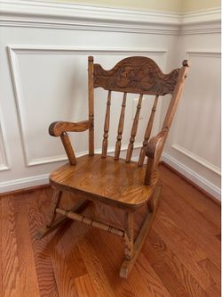100% Oak Kids Rocking Chair