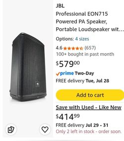Pair of JBL eon 715 PAs